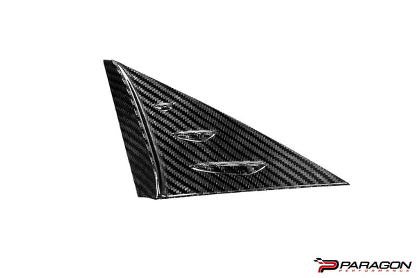 Paragon Performance C8 Corvette Carbon Fiber Anti-Buffeting A Pillar Trim Overlay