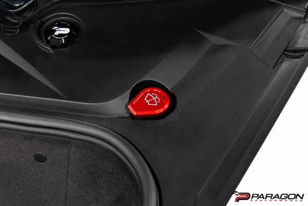 C8 Corvette Washer Fluid Cap Cover - Black, Blue or Red