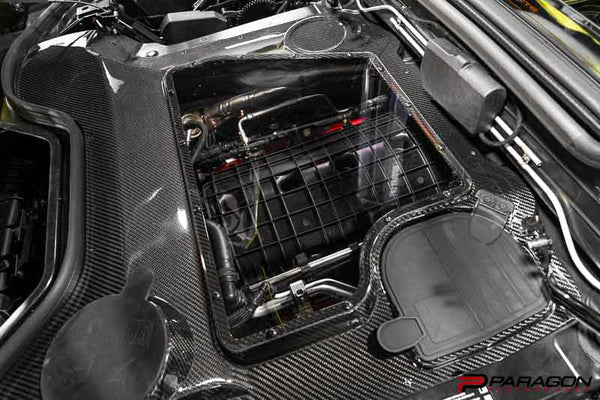 Paragon Performance C8 Corvette Carbon Fiber Clear Engine Cover - Convertible