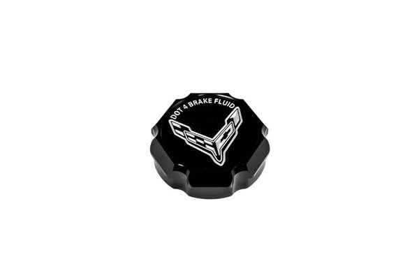 C8 "Corvette Flag" “Z06” "Paragon" “Z51” “ERay” “Corvette” Billet DOT 4 Brake Fluid Cap Cover - Black, Blue or Red