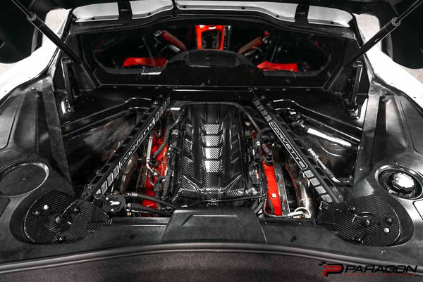 Paragon Performance C8 Corvette Carbon Fiber Rear Strut Tower Covers