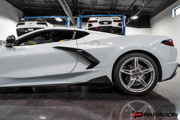 Paragon Performance C8 Corvette Carbon Flash Rocker Winglets - by Uni-Body