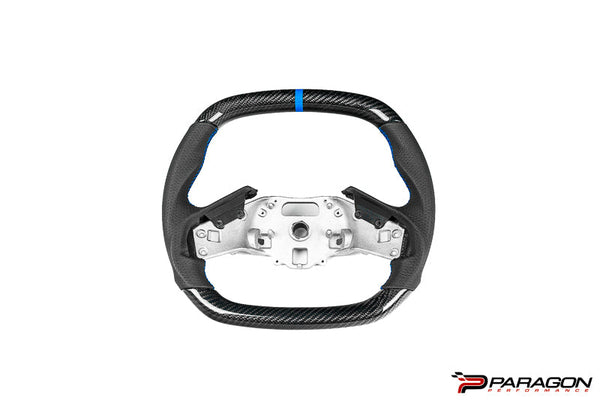 Paragon Performance C8 Corvette Z06 Style Carbon Fiber Steering Wheel - Blue