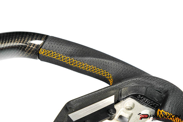Paragon Performance C8 Corvette Z06 Style Carbon Fiber Steering Wheel - Orange