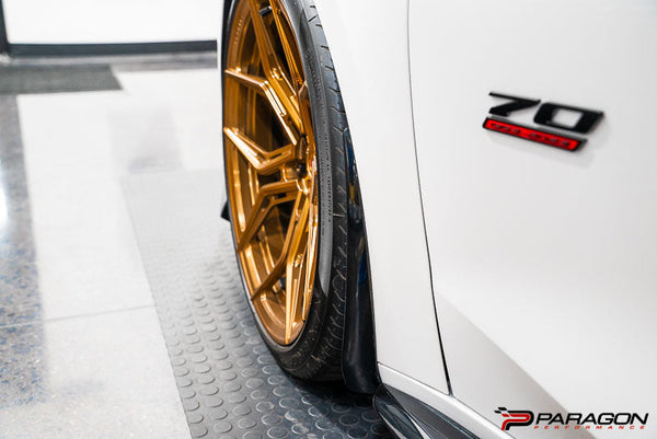 Paragon Performance C8 Corvette Z06 / E-Ray / ZR1 Extended Front Splash Guards - Carbon Flash