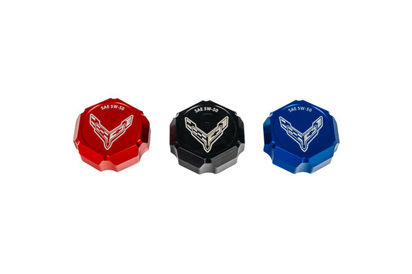C8 Corvette Oil Cap Cover - Black, Blue or Red