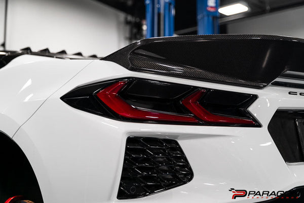 Paragon Performance C8 Corvette V3 Ducktail Rear Spoiler - Carbon Flash