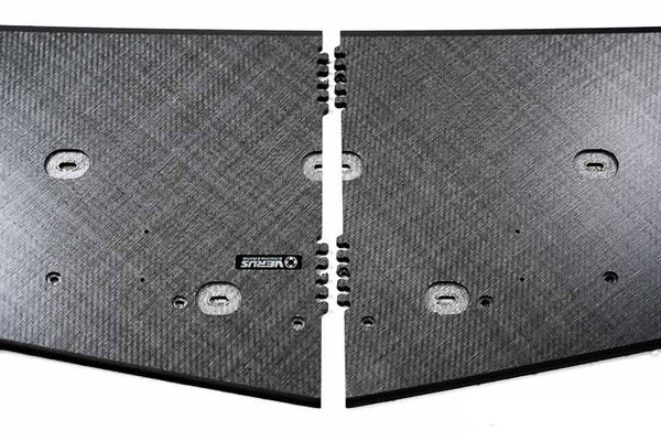 Verus Engineering Carbon Polyweave Front Splitter Kit, Carbon Fiber or Metal Air Dam - C8 Corvette