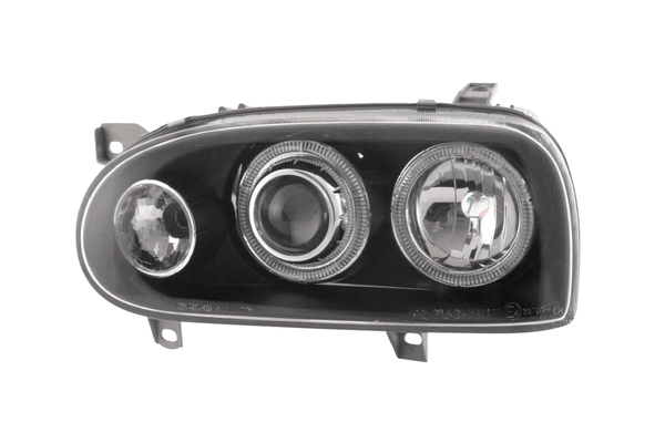 VW Golf 3 type 1HXO, 1 EXO Black Angel Eye Headlights (1991-1997)