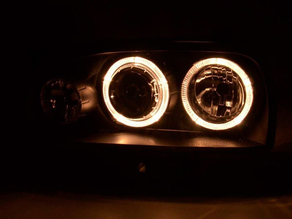 VW Golf 3 type 1HXO, 1 EXO Black Angel Eye Headlights (1991-1997)