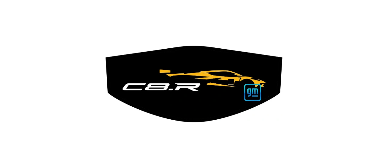 Yellow C8.R Race Car Trunk Cover Convertible or Coupe