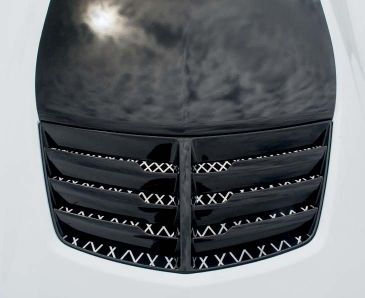 2014-2019 Corvette C7 Z06 - Expanded Diamond Pattern Hood Vent Grille | Polished Stainless Steel