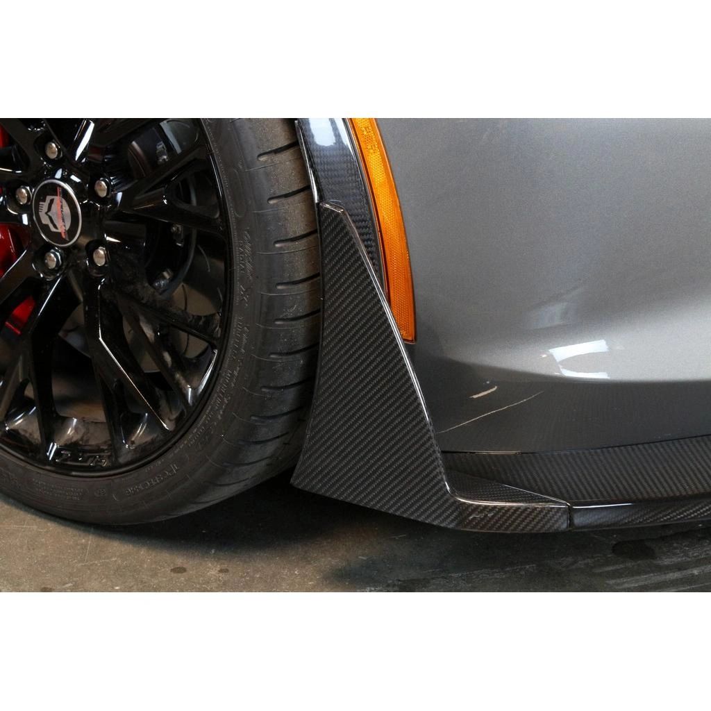 Carbon Fiber Front Canards/ Bumper Spats ( For APR C7 ZO6 Airdam Only)