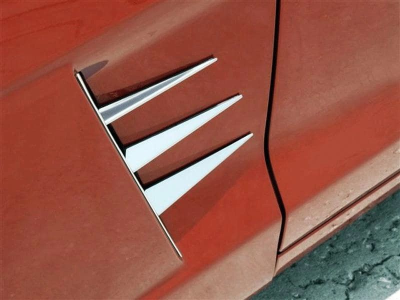 2005-2013 C6 Corvette - Vent Spears only 6Pc | Polished Stainless Steel