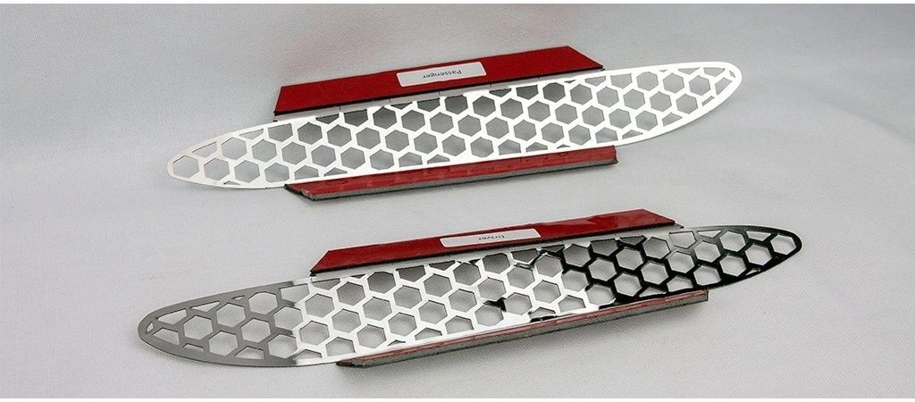 2005-2013 C6 Corvette - Side Vent Grilles Matrix Series 2Pc | Polished Stainless Steel