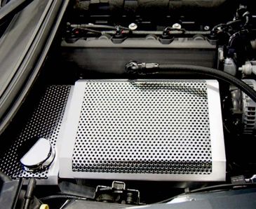 2014-2019 Corvette Z06/Z51/C7 Stingray - Perforated/Brushed Fuse Box Cover | Stainless Steel