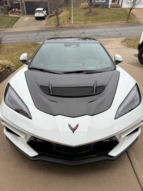 C8 Corvette ZR1 Double Sided Carbon Fiber Hood