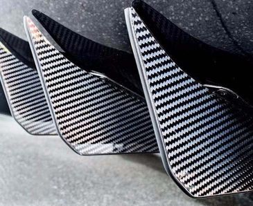 2014-2019 C7 Z06/GS Corvette - Rear Diffusers Carbon Fiber Wrapped 6Pc | Stainless Steel, Choose Style/Finish