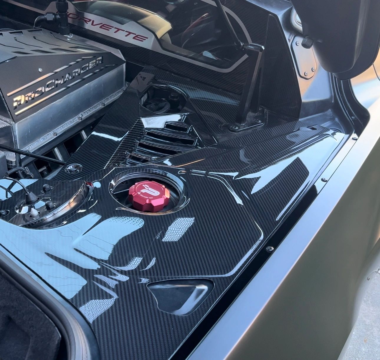 AGM C8 Corvette Carbon Fiber Ultimate Engine Bay Package