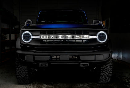 Oracle 2021-2023 Ford Bronco Headlight Halo Kit w/DRL Bar - Base Headlights -w/RF Cntrl