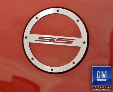 2010-2019 Camaro SS - Fuel Cap Cover "SS" Style | Stainless Steel, Choose Finish