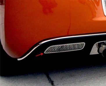 2005-2013 C6 Corvette - Laser Mesh Style Reverse Light Covers | Polished Stainless Steel