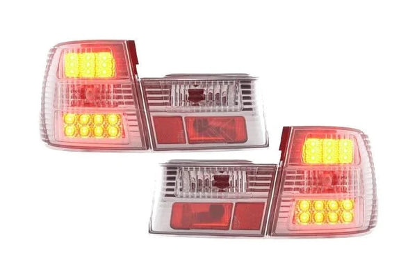 BMW 5-series E34 Chrome Clear LED Taillights Set (1988-1994)