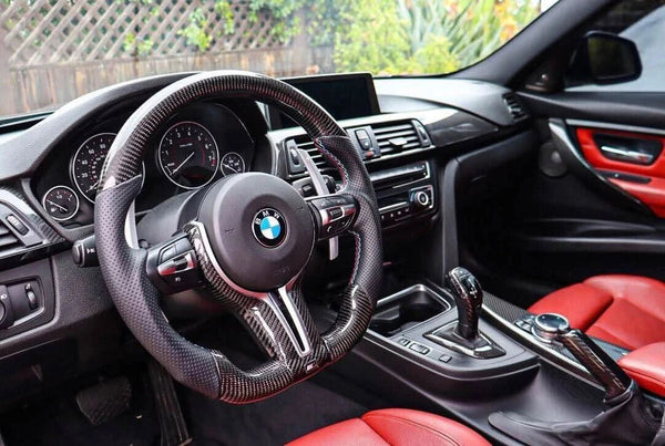 BMW F20 F22 F30 F32 F10 GT F07 F01 X3 F25 X4 F26 Carbon Fiber Gear Shift Knob and Panel Cover Trim (2011 - 2019)