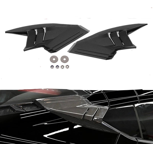 PC Plastic Painted Carbon Fiber Rear Intake Port Trim For Corvette C8 Z51 Z06 E-Ray GS Coupe Only 2020-2027