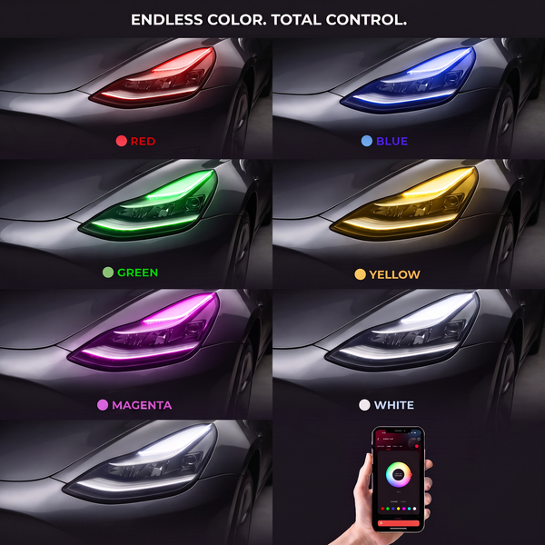 Tesla Model 3 Multicolor DRL Boards (2017-2023)