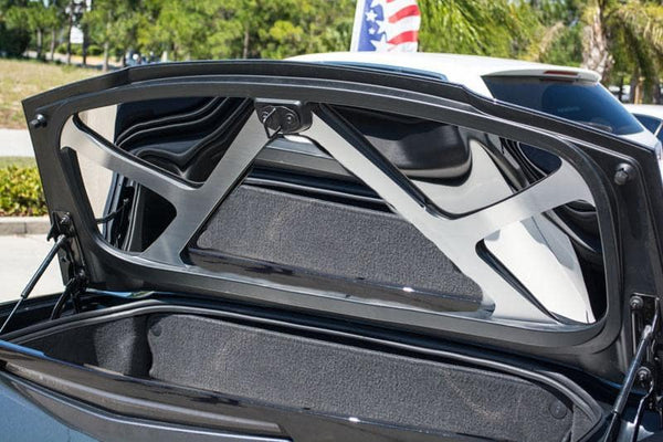 2014-2019 C7 Corvette Convertible only - Trunk Lid Trim Kit Polished w/Brushed Brace | Stainless Steel