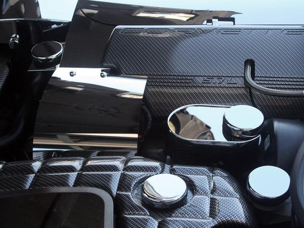 1997-2013 C5/C6 Corvette - Fluid Cap Cover Set 6PC Manual Transmission| Triple Plated Chrome