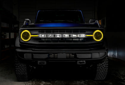 Oracle 2021-2023 Ford Bronco Headlight Halo Kit w/DRL Bar - Base Headlights -w/RF Cntrl