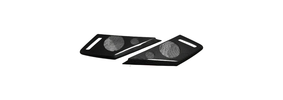 CFP C8 Corvette Carbon Fiber Speaker Covers - Black