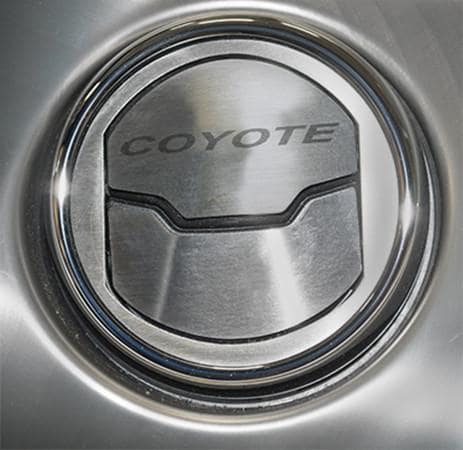 2015-2017 MUSTANG - A/C VENT TRIM KIT W/ETCHED COYOTE 3PC | BRUSHED STAINLESS STEEL