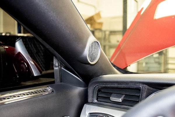 2015-2020 MUSTANG - TWEETER SPEAKER TRIM KIT 2PC | POLISHED STAINLESS STEEL