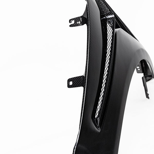 2024-2026 Mustang S650 Type-GTD Dry Gloss Carbon Fiber Front Fenders Pair
