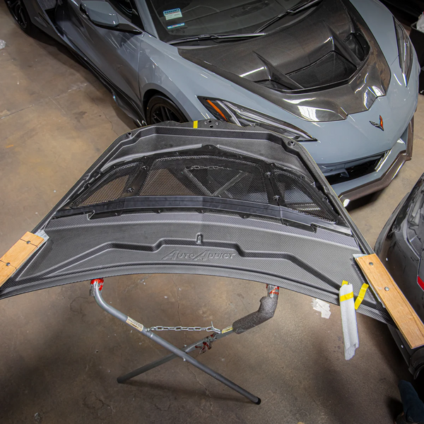 2025-2027 C8 ZR1/ZR1X ZTK Type-OEM Hood Functional Dry Carbon Fiber Double Sided