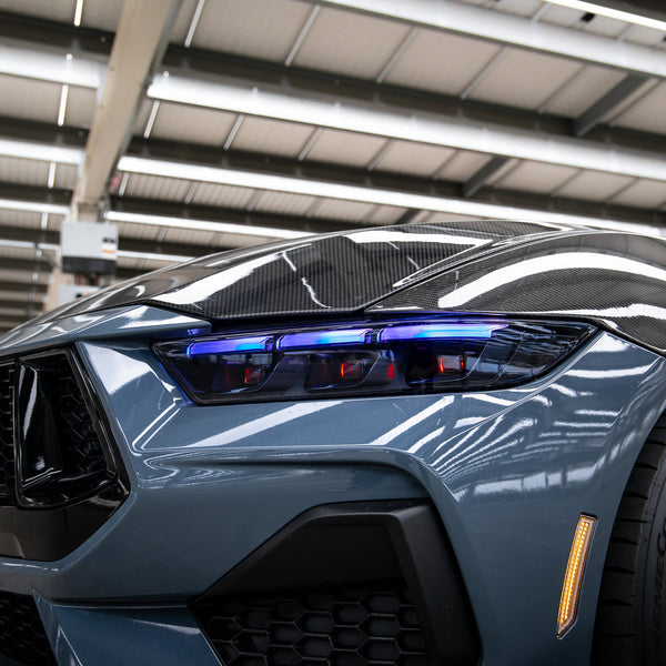 2024+ Ford Mustang S650 RGB Headlights With Gloss Black Housing (Pair)