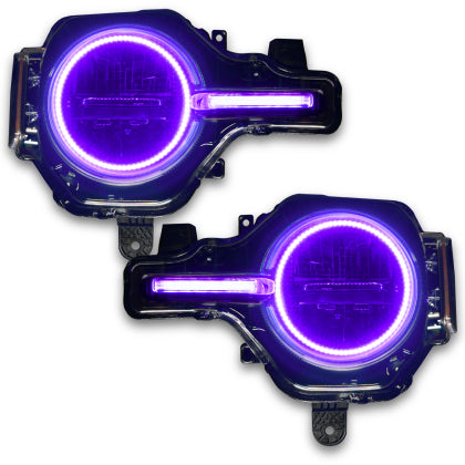 Oracle 2021-2023 Ford Bronco Headlight Halo Kit w/DRL Bar - Base Headlights -w/RF Cntrl