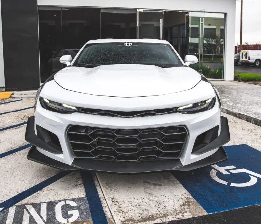 2019-2023 Chevy Camaro ZL1 1LE Track Package Front Bumper Conversion 13pcs Flat BLK Non RS Headlights