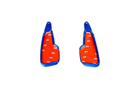 CCS C8 Corvette Carbon Fiber Paddle Shifter Extenders - Blue