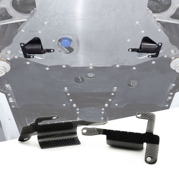 2020-2027 C8 Corvette Z06 / ZR1 / ERay / Stingray Underbody Air Deflector Dry Gloss Carbon Fiber Pair