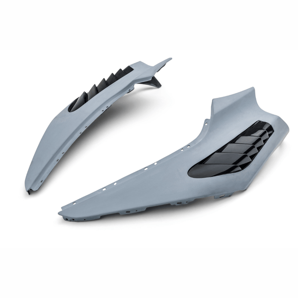 McLaren 720S Coupe or Spyder Silverstone Edition Aero Front Fenders W/ Integrated Vents. Carbon Fiber PP 2x2 Glossy