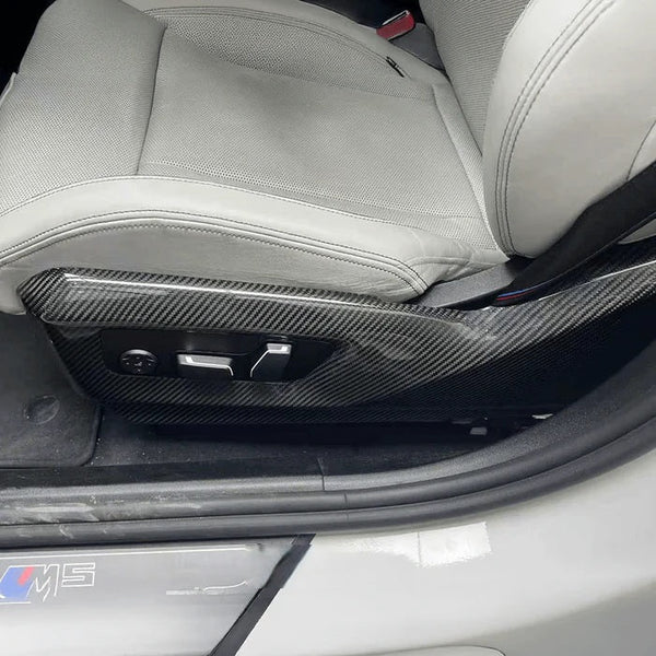 G90 / G99 M5 OEM Style Dry Carbon Fiber Seat Side Trim Covers