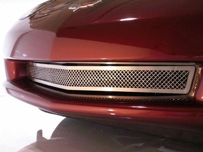 2005-2013 C6 Corvette - Laser Mesh Front Grille | Polished Stainless Steel