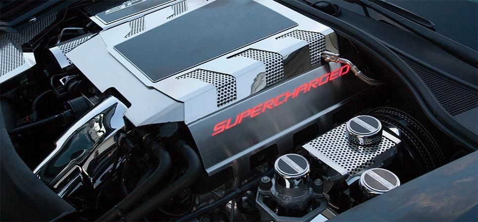 2015-2019 Corvette Z06 Stingray - Illuminated Fuel Rail Covers SUPERCHARGED | Stainless Steel, Choose LED Color