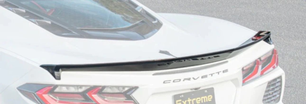 C8 Corvette Z51 Low Profile Rear Trunk Lid Wing Spoiler Gloss Black