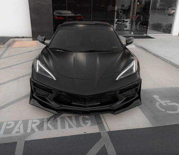 2020+ Corvette C8 Stingray Evo Style Front Lower Chin Splitter Gloss Black