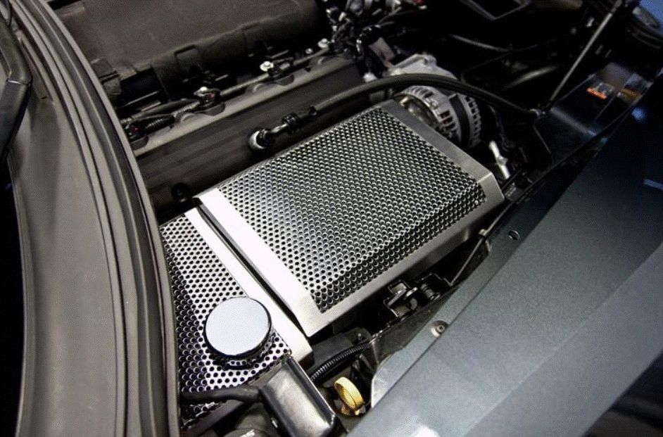 2014-2019 Corvette Z06/Z51/C7 Stingray - Perforated/Brushed Fuse Box Cover | Stainless Steel